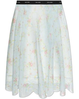 Marc Jacobs Floral Motif Skirt - White