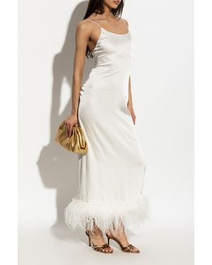Oséree Feather Dress - White