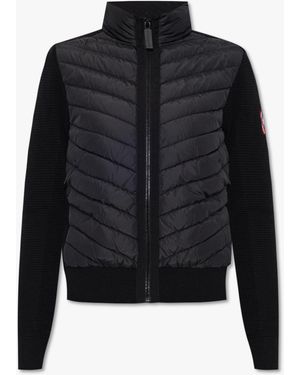 Canada Goose Cardigan With Quilted Frontal - Black
