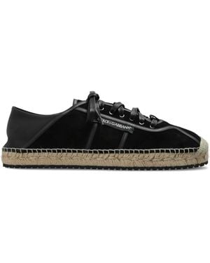 Dolce & Gabbana Leather Espadrilles - Black