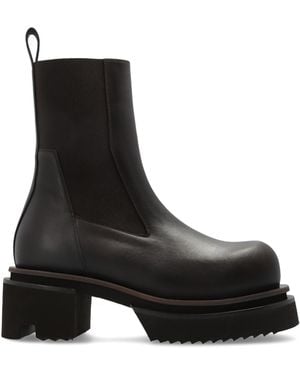 Rick Owens 'Beatle Bogun' Leather Platform Boots - Black
