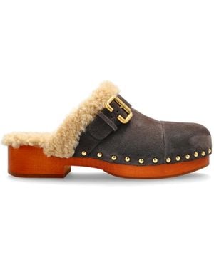 Chloé Clogs 'Jeannette' - Brown