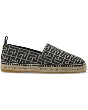 Balmain Espadrilles With Monogram - Black