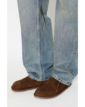 Birkenstock Zermatt Premium Suede Slides - Blue