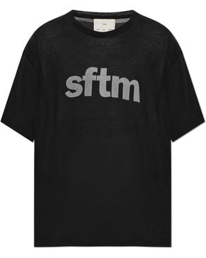 Song For The Mute Printed Logo T-Shirt - Black