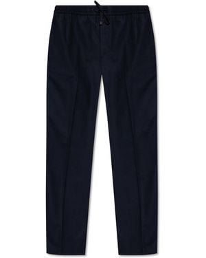 Moncler Trousers With Cashmere Trim - Blue