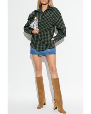Alexander Wang Dress With A Check Pattern - Green