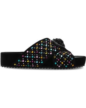 Kurt Geiger Chelsea Cross Slides - Black