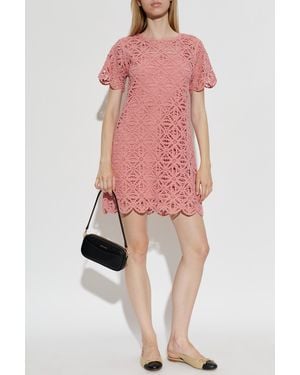 MICHAEL Michael Kors Dress With A Decorative Knit - Pink