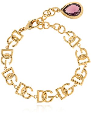 Dolce & Gabbana Bracelet With Shimmering Crystals - Metallic