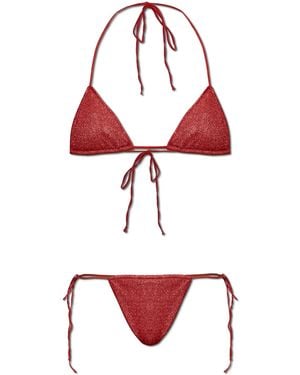 Oséree Two-Piece Swimsuit With Lurex Thread - Red