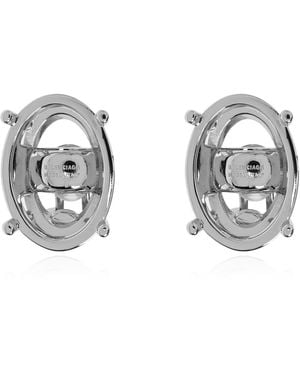 Balenciaga Brass Earrings - Metallic