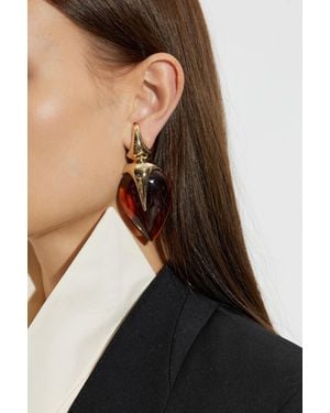 Givenchy Heart Motif Earrings - Black