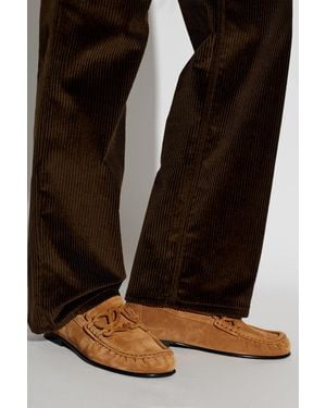 Loewe 'Double L' Loafers - Black
