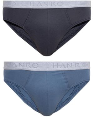 Hanro Cotton Briefs From The 'Cotton Essentials' Collection - Blue