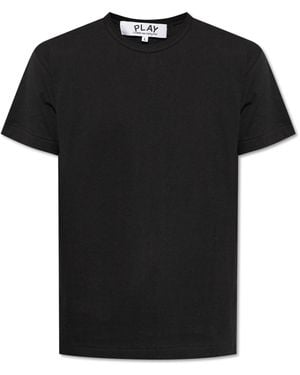 COMME DES GARÇONS PLAY T-Shirt With Logo Patch - Black