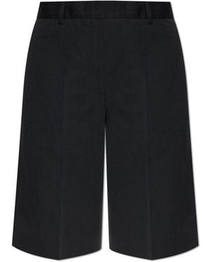 TOTEME Cotton And Linen Shorts - Black