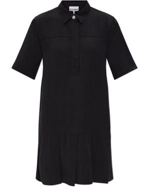 Ganni Pleated Dress - Black