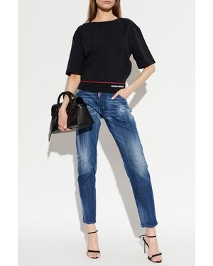 DSquared² T-Shirt With Logo - Blue