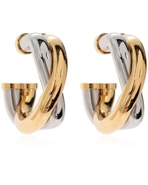 Jacquemus Brass Earrings 'Doppio' - White