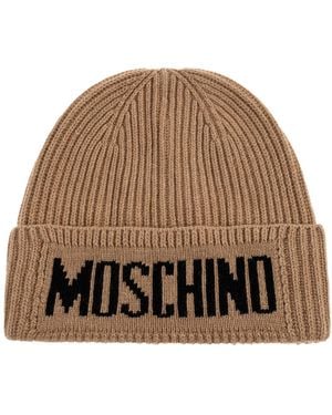 Moschino Cap With Logo - Natural