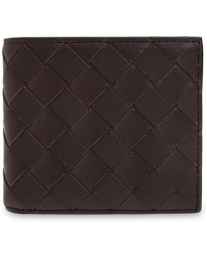 Bottega Veneta Bifold Wallet With Leather - Black