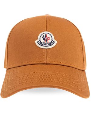 Moncler Cap With Logo - Orange