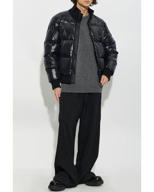 Moose Knuckles Down Jacket With Stand-Up Collar - Black