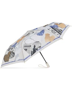 Moschino Folding Umbrella - Blue