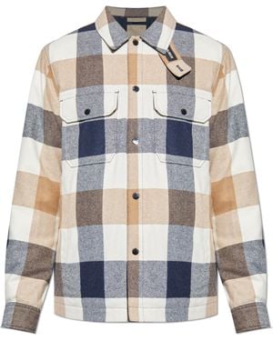 Woolrich Shirt With A Checked Pattern - White