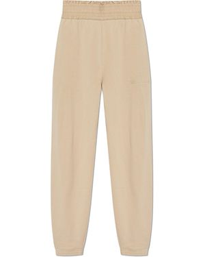 Moncler Trousers With Logo - Natural