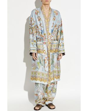Etro Silk Wide-Leg Pants - White