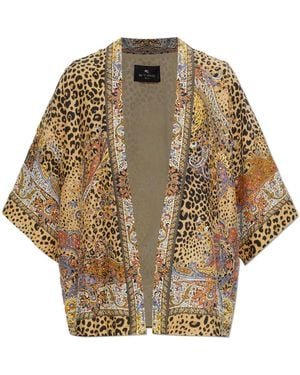 Etro Silk Kimono - Natural