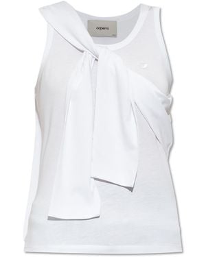 Coperni Top With Tie - White
