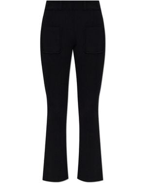 Courreges Striped Trousers - Black