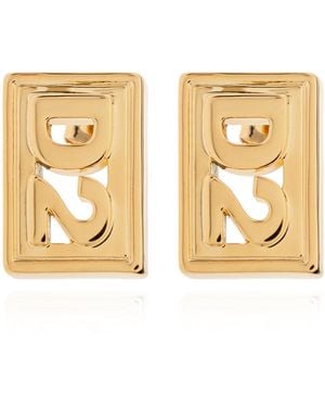 DSquared² Earrings With Logo - Natural