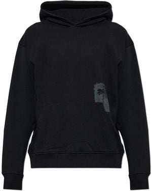 Palm Angels Cotton Sweatshirt With Print - Black