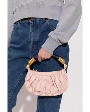 Balmain 'Ebene Mini' Hand Bag - Blue