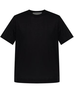 Ami Paris T-Shirt With Embroidered Logo - Black