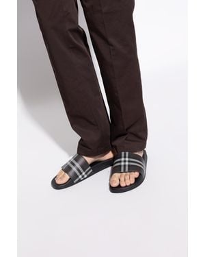 Burberry Rubber Flip-Flops - Black