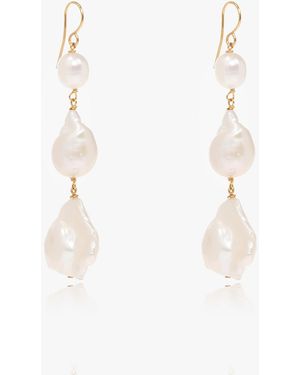 Jil Sander Pearl Earrings - White