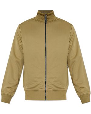 Palm Angels Sweatshirt With Stand-Up Collar - Green