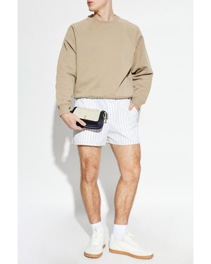 Ami Paris Ribbed Shorts - White