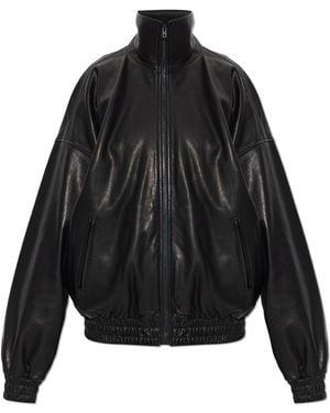 Acne Studios Leather Jacket With 'Vintage' Effect - Black