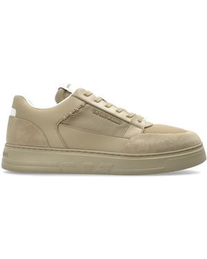 Emporio Armani Sports Shoes With Logo - Natural