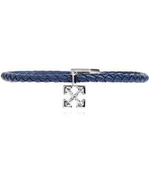 Off-White c/o Virgil Abloh Leather Bracelet - Blue