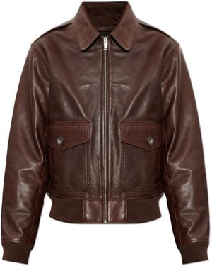 A.P.C. Leather Jacket - Brown