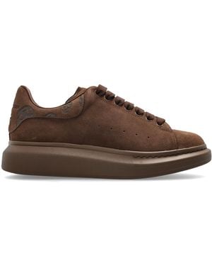 McQueen Suede Sports Shoes With Logo - Brown