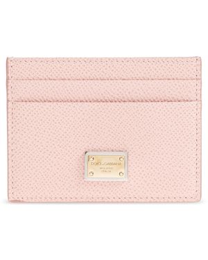 Dolce & Gabbana Leather Card Holder - Pink