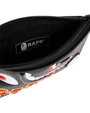 A Bathing Ape Leather Pouch - Black